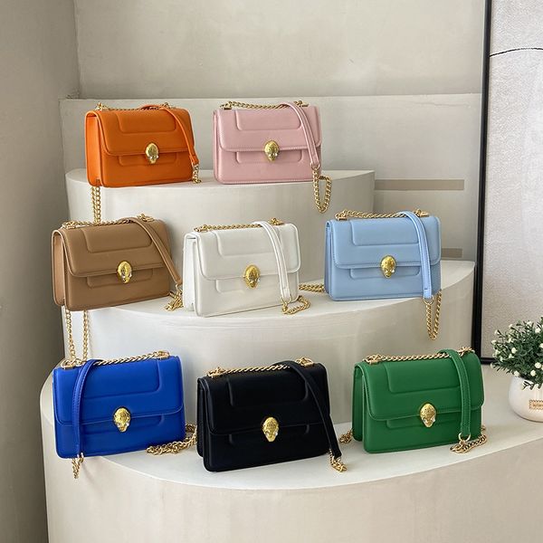 

wholesale leather shoulder bag chain purse snake head handbag presbyopic card holder evening bag messenger women