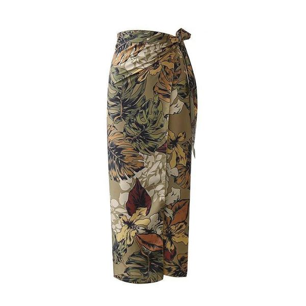 

dresses ayualin summer pencil long corset skirt for women vintage floral print sarong beach wrap skirts 2021 boho playa faldas, White;black