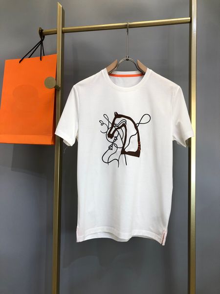 

mens t shirt mens shirts designers shirt same outdoor pure cotton t shirt printed round neck short-sleeved casual sports shirt luxury couple, White;black