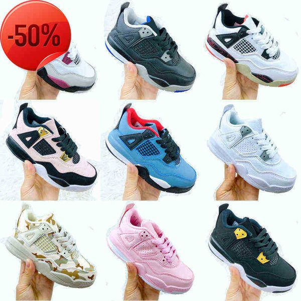 

athletic outdoor quality 2022 jumpman kids 4 4s basketball shoes raptors bred tattoo 3s tinker black cement big kids youth boys sport childr