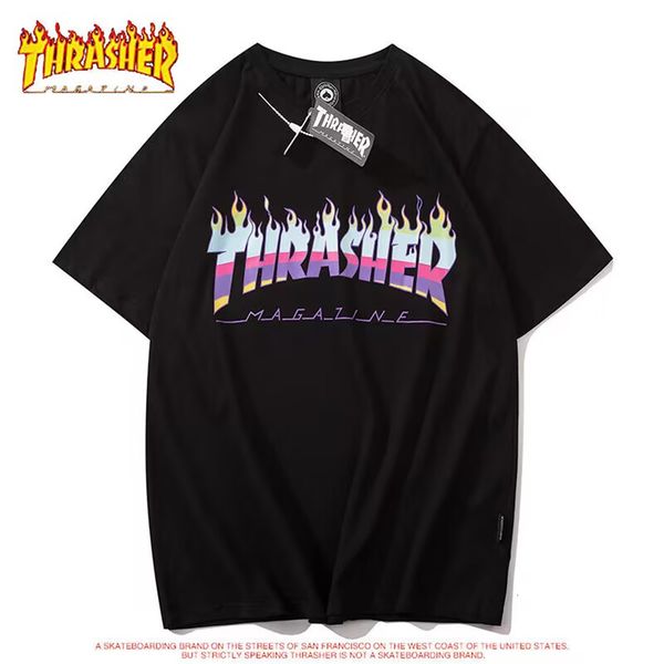 

mens tshirts short sleeve mens and womens same style crewneck loose cotton casual half tshirt 230417, White;black