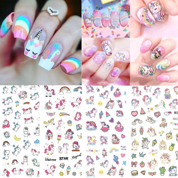 

nail art stickers heart love design valentine unicorn rabbit dolphin design adhesive nail art decoration nails accessories nail artstickers, Black