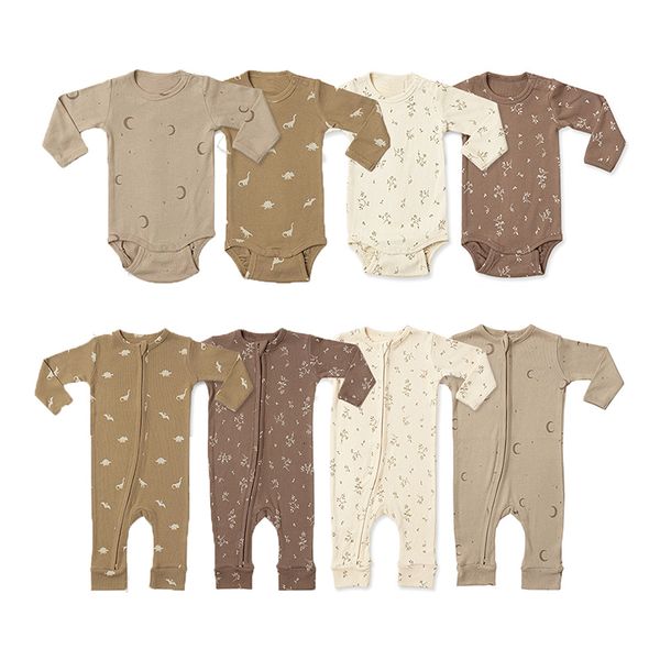 

rompers 0-24m baby romper cartoon floral baby boy girl clothes cotton long-sleeved baby jumpsuit autumn spring born baby clothing 230418, Blue