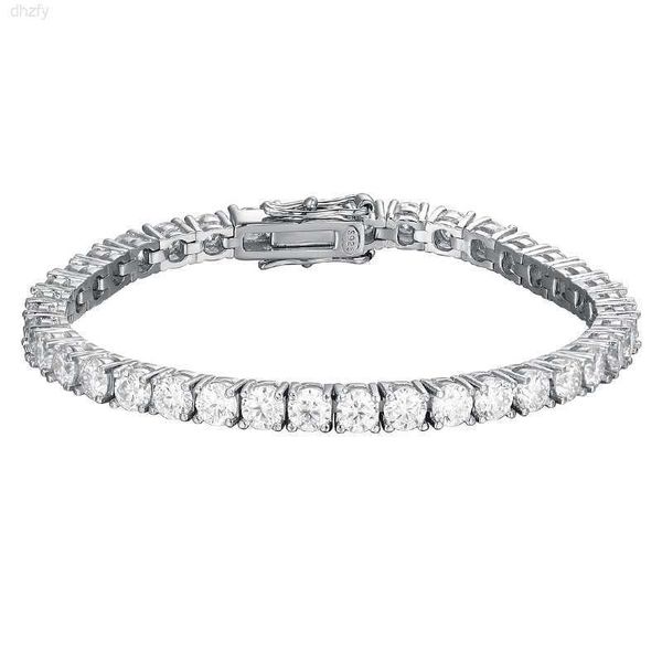 

18k gold plated 2mm 3mm 4mm 5mm iced out diamond bracelet for women 925 sterling silver bling moissanite tennis bracelets