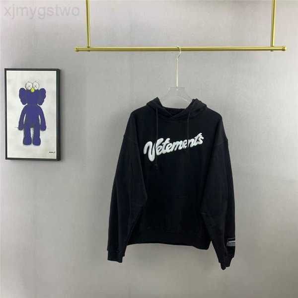 

vetements restricted hoodie men women text print vetements sweatshirts oversize vtm pullovers q0831 6ez0t, Black