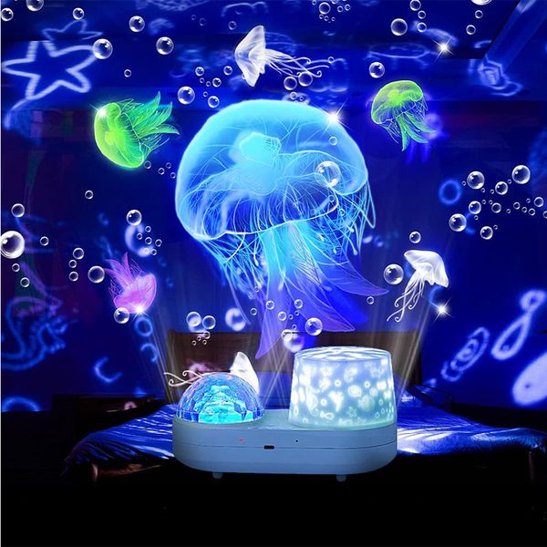 

lamps shades galaxy starry projector night light with bluetooth colorful ocean rotate 3d music night lamp for kids baby christmas gift 23041