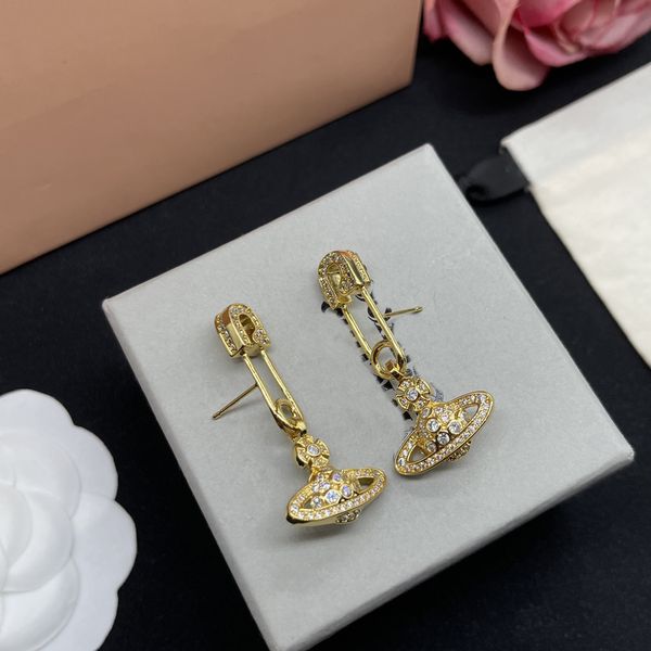 

fashion women designer brand stud earrings luxury jewelry planet earing metal pearl saturn gold earring cjeweler woman orecchini yuy, Golden;silver