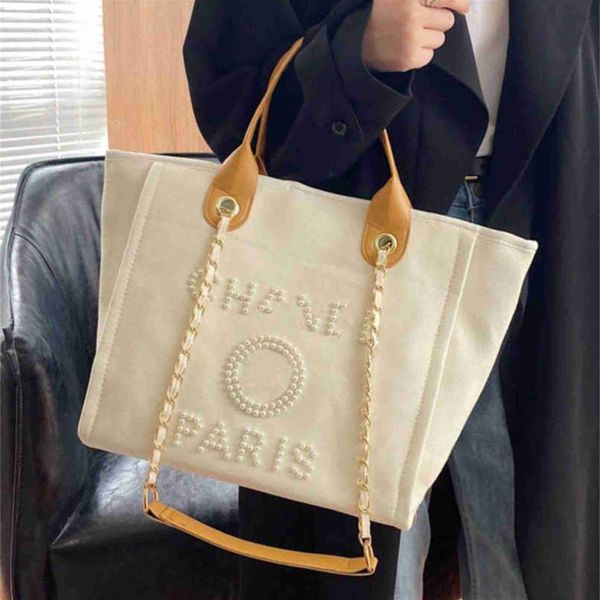 

70% off classic luxury women's beach fashion canvas large capacity bag small chain packs big handbags 352u