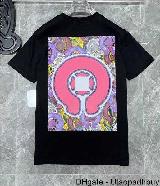 

classics mens t shirts heart brand crew neck chromes short sleeves tees ch t-shirts sweater casual horseshoe sanskrit cross print xr2, White;black