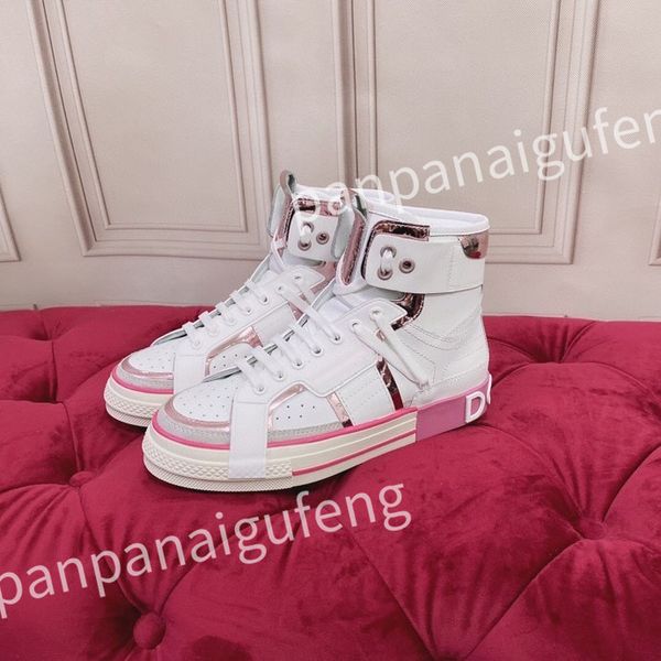 

new luxury men's sneakers designer white shoes leather sneaker platform women casual shoes, Black
