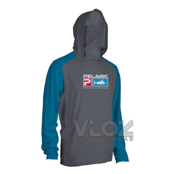 

other fashion accessories pelagic fishing shirts face mask hoodie long sleeve performance sweatshirt uv protection breathable men fishing cl, Silver