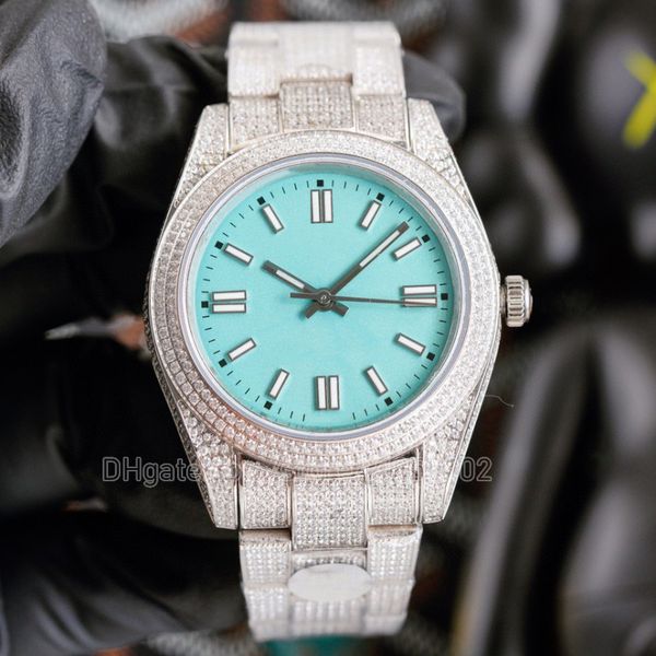 

ice blue watch designer diamonds watches for man wristwatch water scratch resistant sapphire glass 41mm datejust wristwatches oystersteel ye, Slivery;brown