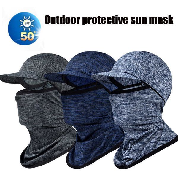 

other fashion accessories sunscreen face cover sun hood hat uv protection ice silk headgear for men women cycling climbing running sunscreen, Silver