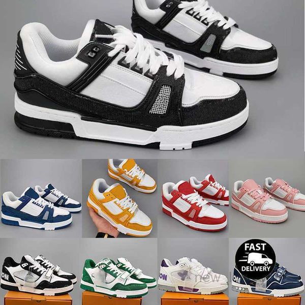 

2022 designer sneaker virgil trainer casual shoes calfskin leather abloh white green red blue letter overlays platform low sneakers size 36-