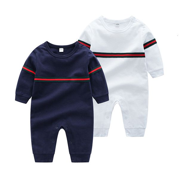 

rompers born cotton jumpsuit spring baby boys girls long sleeved pajamas for babies 0-24 months old 230418, Blue