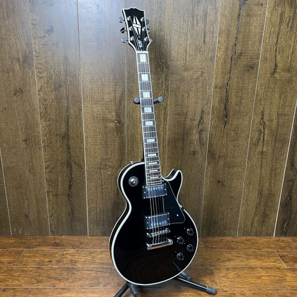 

electric guitar black mahogany body rosewood fingerboardsliver hardwarein stock