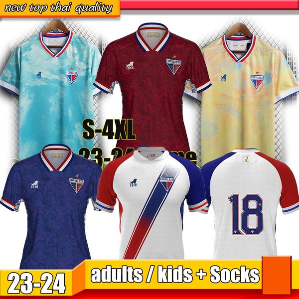 

camisa 2023 2024 soccer jerseys fortaleza fortaleza esporte moises clube onald felipe 23/24 masculina la dorada 2024 home red away football, Black;yellow