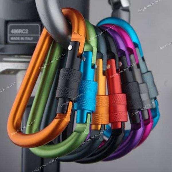 

5pcs carabiner clip set aluminium alloy tourist hooks fishing carbin buckle caribiner key holder keychain camping karabiners camping hikingc