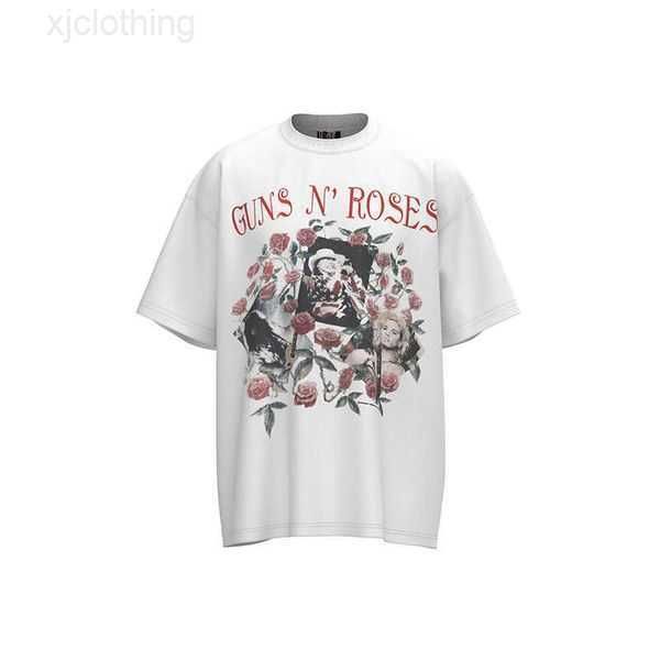 

men's t-shirts high saint michael wash old short sleeve fashion vintage print couple t-shirt men03b5 8toed, White;black
