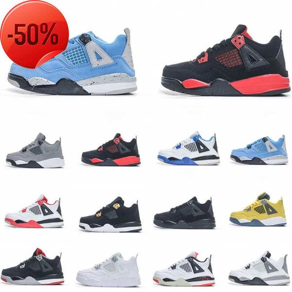 

jumpman 4s kids shoes boys basketball 4 shoe children black mid high sneaker chicago designer scotts military cat trainers baby kid youth to