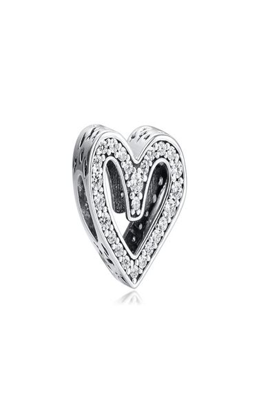 

silver beads sparkling hand heart charm sterlingsilverjewelry bead fits pandora bracelets diy woman fashion charms9399143, Black