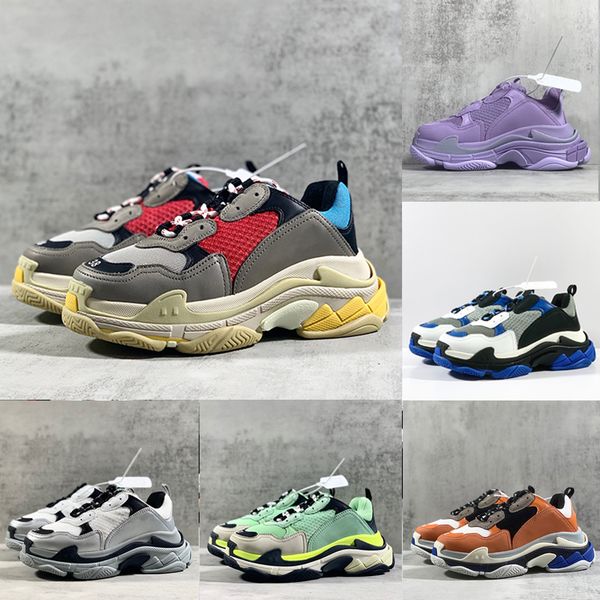 

triple s sneaker men women italian designer shoes double foam mesh outdoors sports shoes platform slip wear resistant sole lovers sneakers m, Black