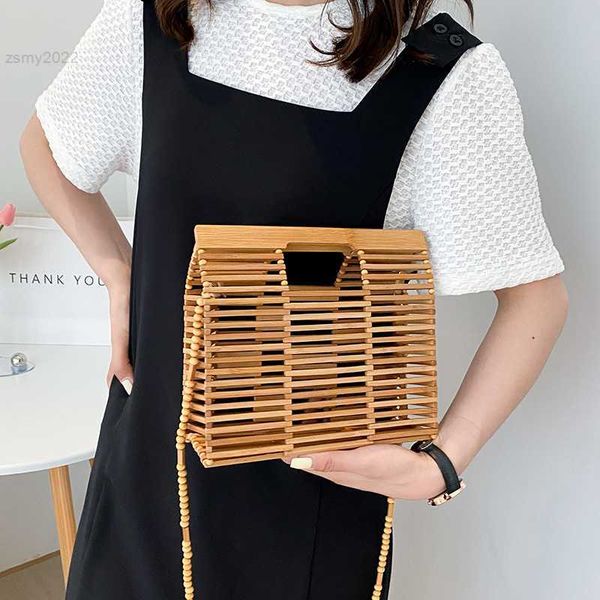 

shoulder bags 2022 new bamboo woven hand bags for women shoulder bag hollow purses and handbags luxury crossbody bag cute satchel