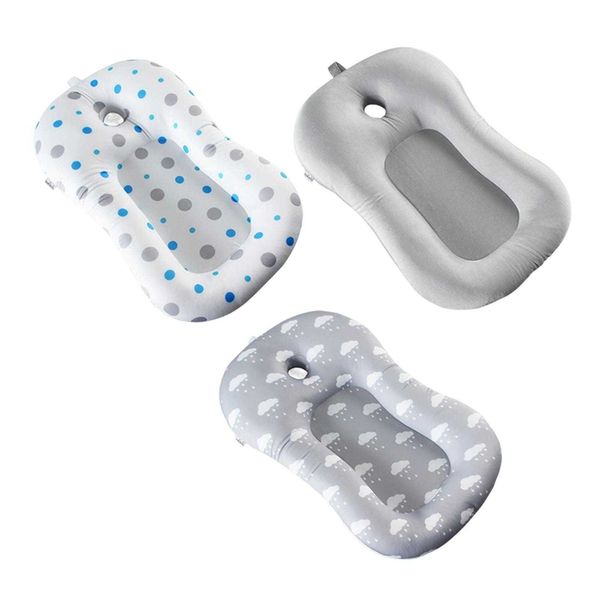 

ing tubs seats breathable mesh foldable comfortable baby cushion pad tub pillow bathtub mat for toddler 0-12 month p230417