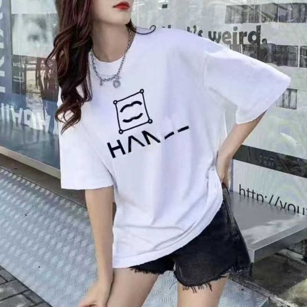 

women's luxury classics t shirt ch brand tees men t-shirt designer paris trendy letter print couple short sleeve summer t-shirts round, White