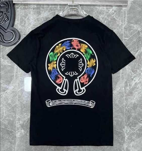 

men's t-shirts classic brand ch white short casual embossed letter sanskrit cross pattern designers tees mhcb fsba, White;black