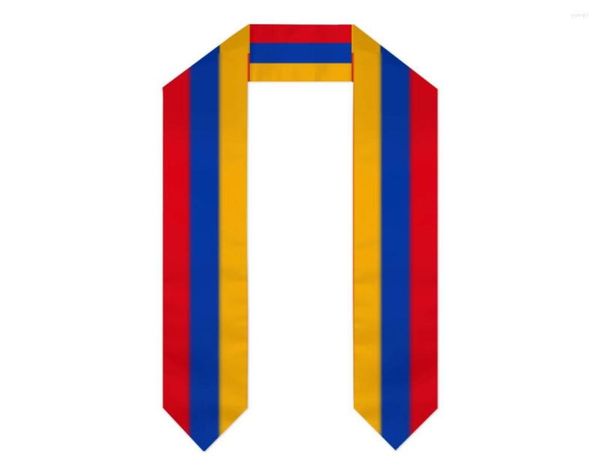 

scarves armenia flag scarf print graduation sash stole international study abroad party accessory5010078, Blue;gray