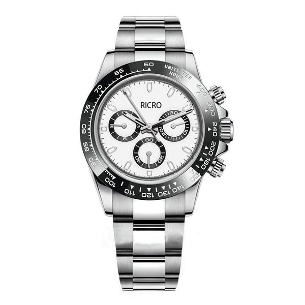 

men's mechanical watch ceramic ring mouth multi-functional automatic movement no timing function 40mm size made of 316 fine s319l, Slivery;brown