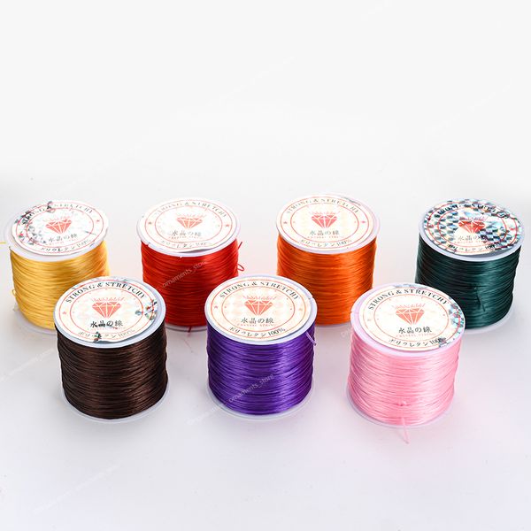 

50-60meters 0.3/0.8mm super elastic crystal beading cord thread make bracelet necklace colorful fishing line for beads wholesale jewelry mak, Blue;slivery