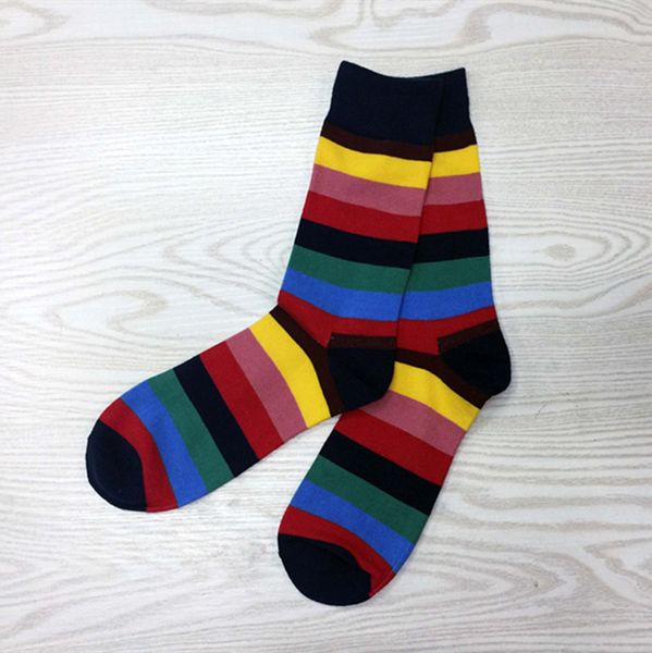 

2023 men socks large edition creative socks version pure fashion joker man cotton happy funny socks colorful men a4, Black