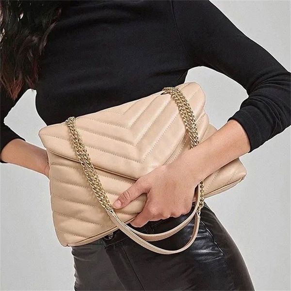 

evening bags large capacity leather womens messenger designercrossbody fashion casual black chain shoulder 230417