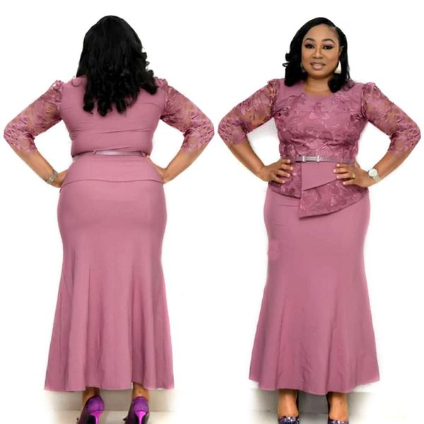 

dresses plus size 2022 african style office ladies lace coat and dress, Black