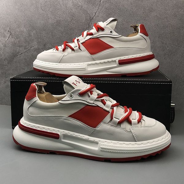 

british style wedding dress shoes fashion breathable white non-slip casual sneakers classic round toe thick bottom business driving walking, Black