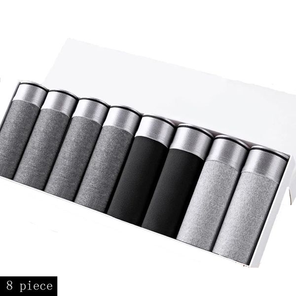 

underpants 8pcslot boxer male panties men's underwear s breathable man solid 100 cotton 230417, Black;white