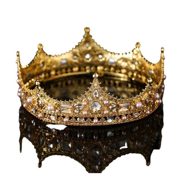 

2022 nieuwe cross grens bruid kroon hoofddeksels europese en amerikaanse prinses verjaardag kroon hoofddeksels rhinestone haar sieraden, Silver