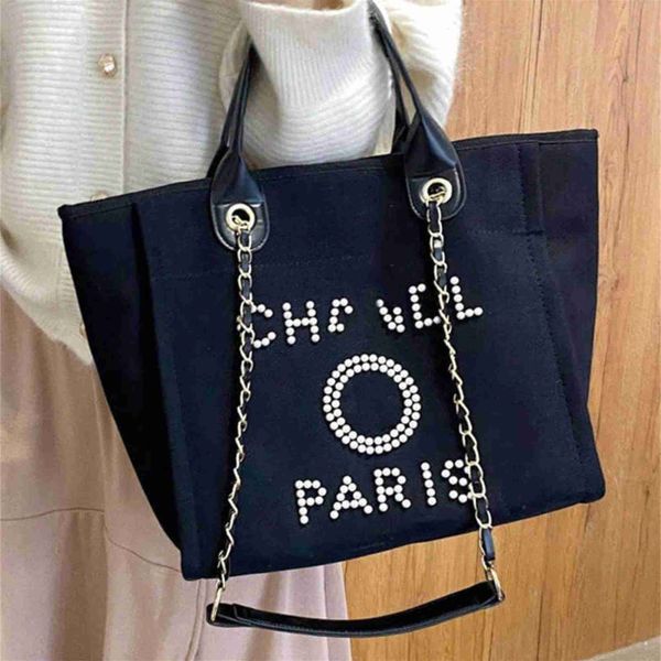 

70% off luxury fashion women's classic canvas beach bag large capacity small chain packs big handbags 3ag3