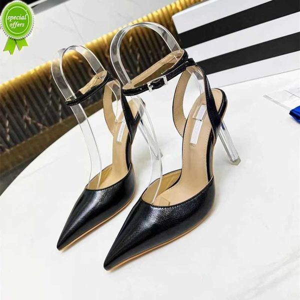 

designer sandals women sandals aquazzura bowkont pointed toe ladies dress shoes heels offce wedding party summer pumps 9.5cm 35-42size k0zw, Black
