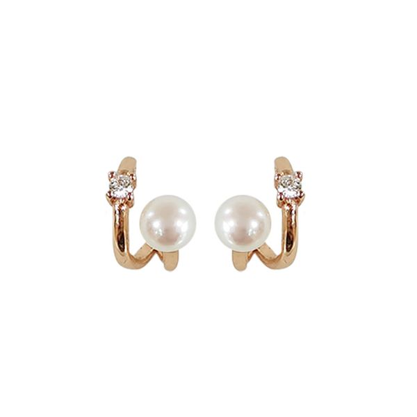 

new cute pearl studs hoop dangle earrings for women gold color eardrop minimalist tiny hoops wedding fashion jewelry, Silver