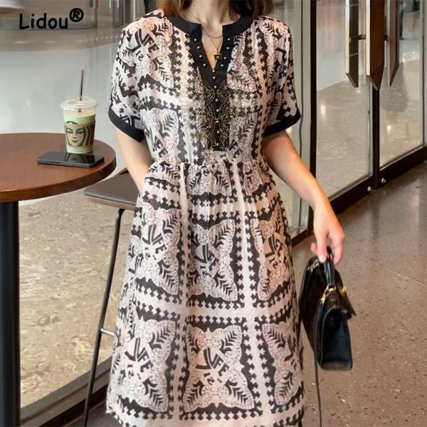 

dresses elegancka moda vneck diamenty nit casual dress dla kobiet 2022 new vintage grace proste godne biuro damskie sukienki vestido, Black;gray
