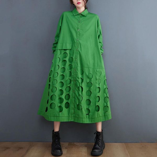 

dresses anteef long sleeve oversized cotton vintage dresses for women casual loose spring autumn shirt dress elegant clothing 2022, Black;gray