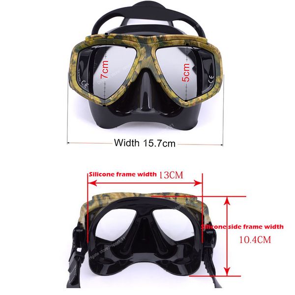 

myopia scuba diving mask camouflage anti fog for spearfishing gear swimming masks googles nearsighted lenses short-sighted scuba diving and