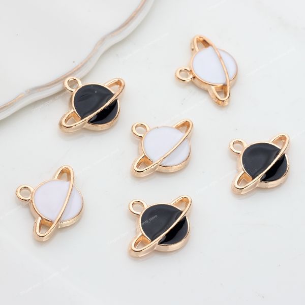 

20pcs /lot zinc alloy mini enamel charms planet charms for diy fashion jewelry earrings making accessories fashion jewelrycharms, Silver
