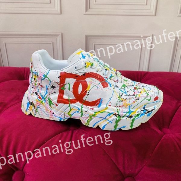 

men sneakers designer white shoes leather sneaker platform women casual shoes, Black