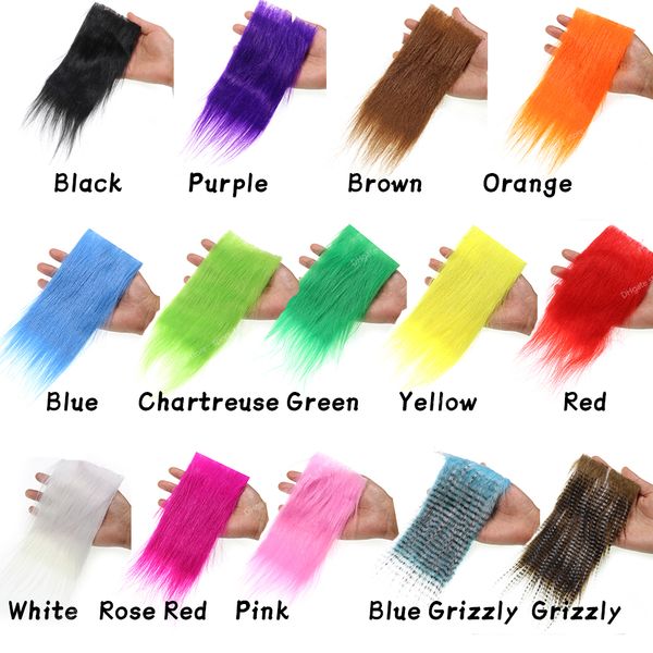 

2pc fly tying long hairy craft fur artificial synthetic fluffy fiber fly body tail materials for pike bass saltwater fly fishingfishing lure