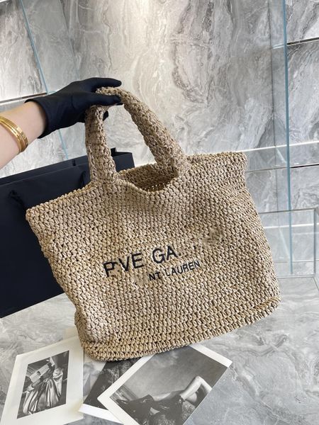 

Summer Fashion Portable straw Beach tote Bag Grass Designer Woven Beach Bag Leisure Bag. Lafite Grass Represents, Yellow