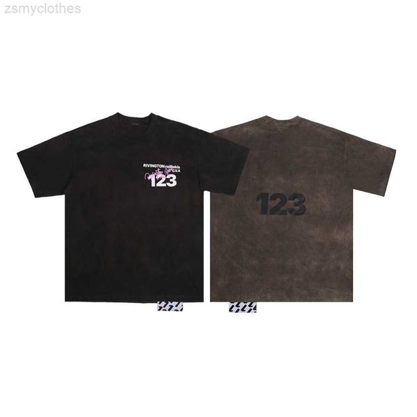 

men's t-shirts rivington roi rebis 123 2023ss men women t shirt 1 1 tie-dye washed distress vintage hip hop casual oversized tee, White;black